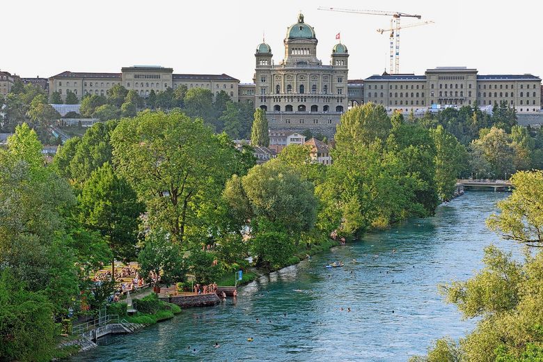 Blick auf das Bundeshaus in Bern. Foto: Parlamentsdienste 3003 Bern/Béatrice Devènes