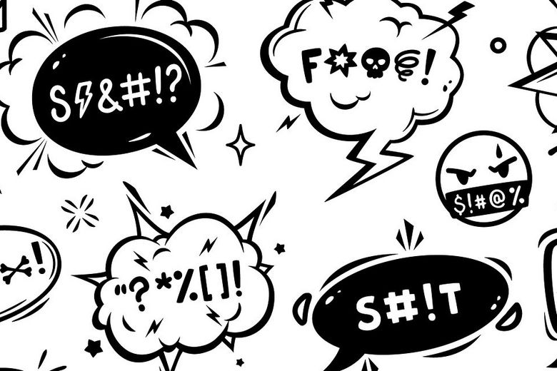 2181358123 Comic mit Fluchwörtern.