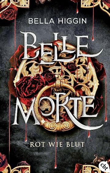 Düsteres Cover mit Gold und Rosen.