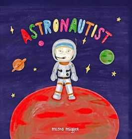 Auf dem Buchcover ist ein kleiner Jung ein einem Astronautenanzug zu sehen.