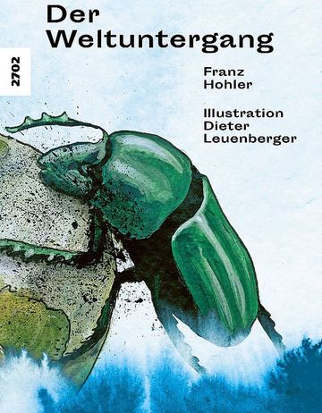 Illustration eines Käfers der aus dem Wasser steigt.