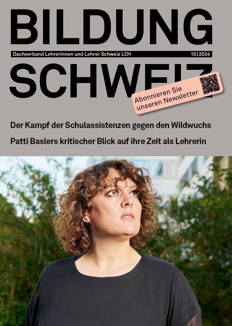 Cover BILDUNG SCHWEIZ mit Patti Basler