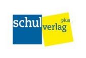 Das Logo von Schulverlag Plus zeigt den Schriftzug mit dem Namen des Unternehmens, der über zwei verschiedenfarbige Quadrate verläuft.