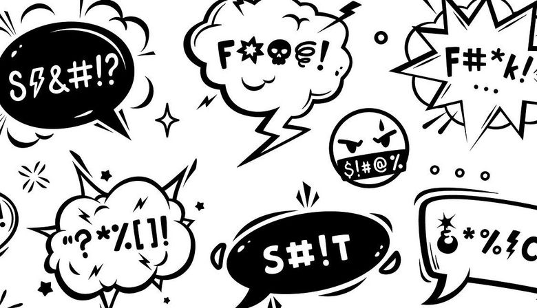 Comic mit Fluchwörtern.