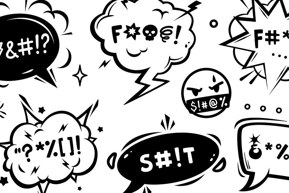 2181358123 Comic mit Fluchwörtern.