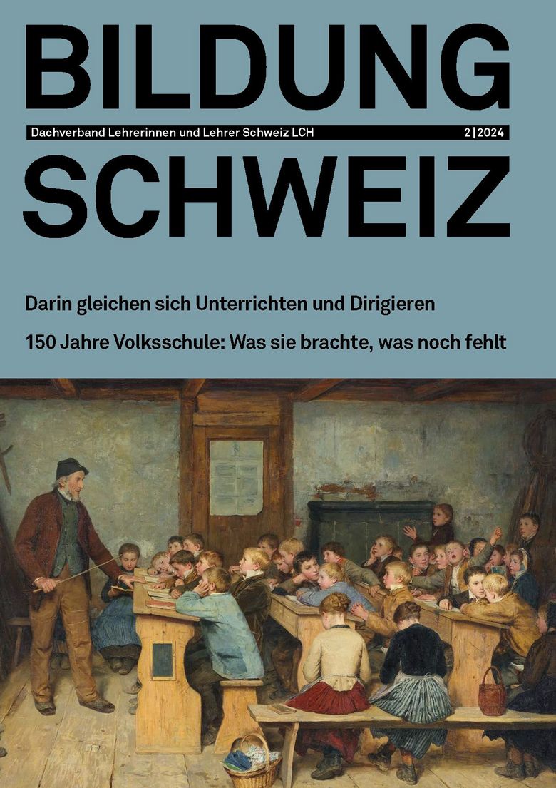 Das Cover der Februarausgabe zeigt das ein Schulzimmerbild des Maleres Albert Anker.