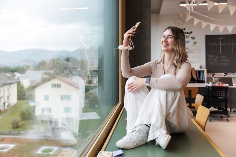 Judith Suter in ihrem Schulzimmer im Kanton Aargau.