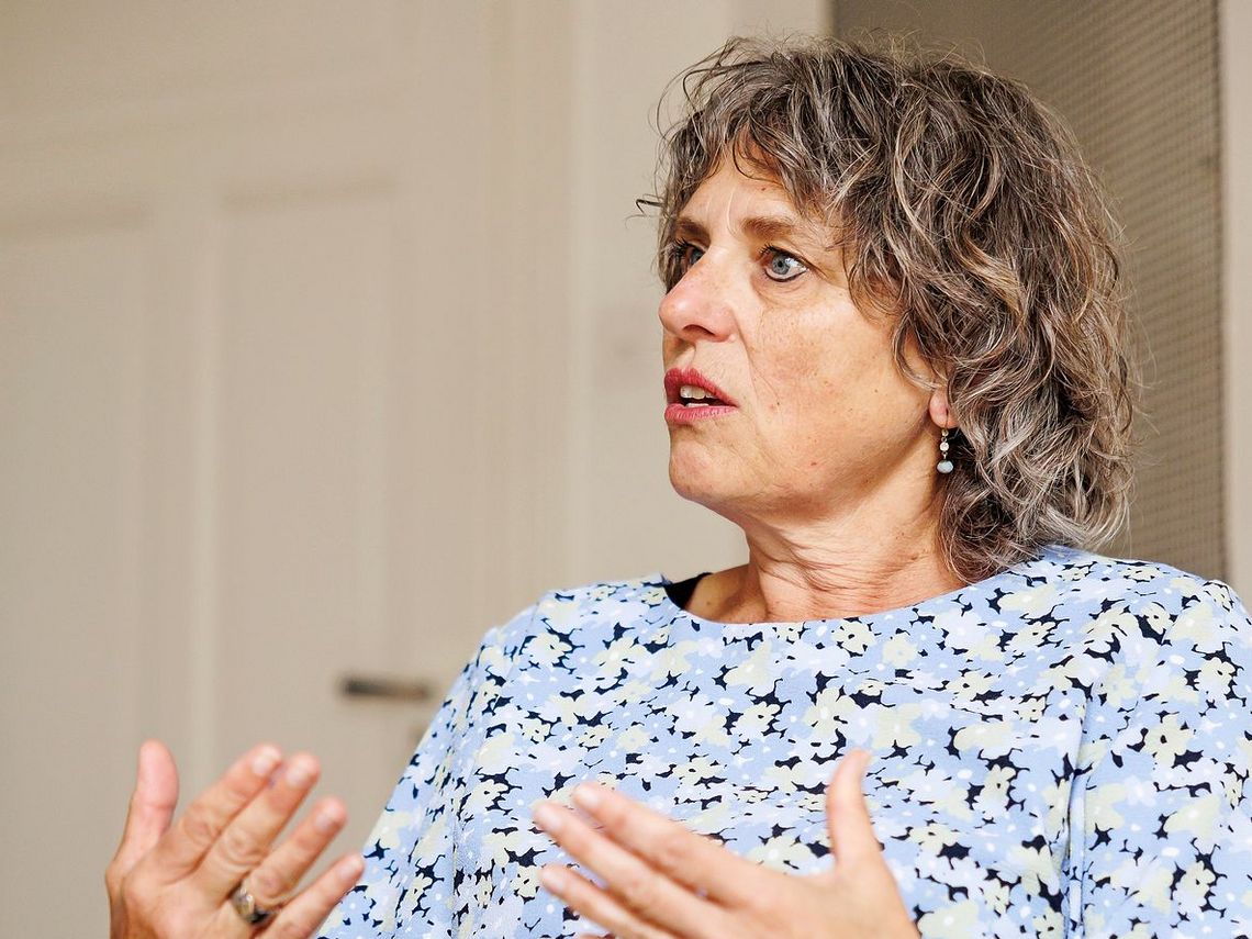 Barbara Scheidegger im Gespräch.