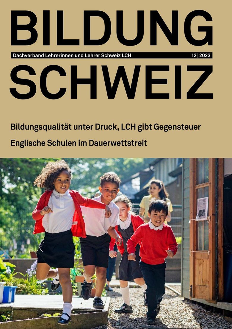 Das Titelblatt der 12. Ausgabe von BILDUNG SCHWEIZ im Jahr 2023.